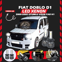 Fiat Doblo D1 2000-2005 Uzun Far Uyumlu Şimşek Etkili Led Xenon Premium Series H1
