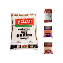 Yazar Toz Şeker + Karabuğday Unu + Kırmızı Mercimek + Osmancık Pirinç 4 x 5 KG