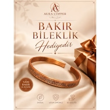 Aura Copper El İşlemeli Bakır Çaydanlık Seti 1 Mm Üst 850-950 Ml Alt 1850-1950 Ml 27 Cm