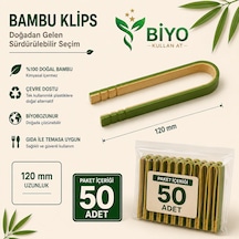 Bambu Klips Maşa 12 Cm 50 Adet