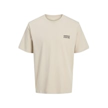Jack & Jones Jorvesterbro Back Tee Ss Crew Neck Krem Renkli