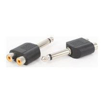 Diyez Müzik 6.3Mm Mono Erkek - 2 X Rca Dişi Çevirici Adaptör
