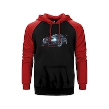 Audi R8 Tuning Kırmızı Renk Reglan Kol Kapşonlu Sweatshirt Kırmızı