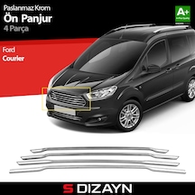 Ford Courıer - Ön Panjur Krom - 4 Parça 2014-2017