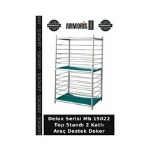 Delux Serisi Mb 15022 Top Standı 2 Katlı Araç Destek Dekor Çok Renkli