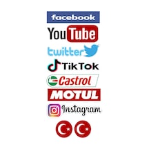 Sosyal Medya Sticker Etiket Dar Set M-1