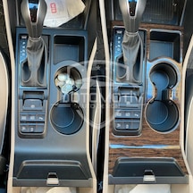 Hyundaı Tucson 2015 / 2020 Koyu Meşe Özel Ahşap Desen Full Set Torpido Konsol Kaplama