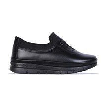 Wanetti 122 Atom Siyah Kadın Babet Ayakkabı Siyah