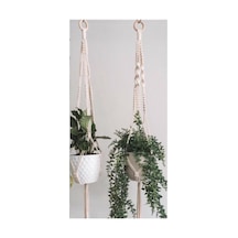 Garden Makrome Saksılık 2'li Garden Makrome Saksılık Set Krem