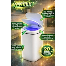 Buğz 20l Akıllı Sensörlü Çöp Kovası Uv Işık Koku Geçirmez Mutfak Banyo Wc Ofis Diğer