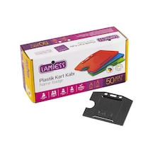 Lamiess Lms 214 Yatay Plastik Kart Kabı Siyah 50'Li
