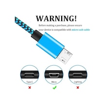 Micro-usb Hızlı Şarj Kablosu 1 Metre, 2.1a, Kopmaz Naylon Örgülü Veri Kablosu, , Xiaomi Ve Micro-usb Girişli Tüm Cihazlar İle Uyumlu,