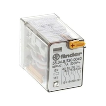 Finder Röle 55348230.0040 Soket Montaj AgNi 4CO 7A Kilitlenebilir
