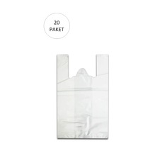 Tedar Beyaz Hışır Atlet Poşet Mini Boy 22x31 Cm 20 Paket Takriben 10.000 Adet Najmaddin