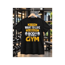 Segungear Live Healty Erkek Regular Fit Baskılı Spor Tişört Siyah - 931643760 Siyah