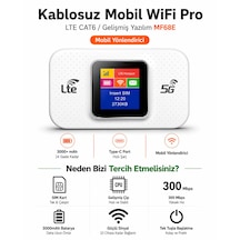 Kablosuz Mini Wifi Pro Lte 4g Modem 3.000mah Sim Kartlı 300mbps Yüksek Hızlı Kablosuz Yönlendirici Cep Telefonları Dizüstü Bilgisayarlar Ve Tabletler İçin Uygun 10 Cihaza Kadar Bağlantı Taşınabilir