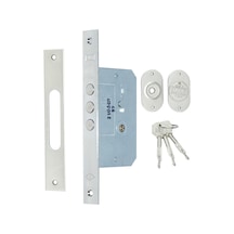 Kale 189 3mf Fiam Çivili Uzun Anahtarlı Prazis Silindirli Emniyet Kilidi 45 Mm 3 Milli 3 Anahtarlı - Nikel