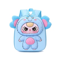 Yeni Sevimli Çocuk Okul Çantası Peluş Kulak Bebek Sırt Çantası Mavi