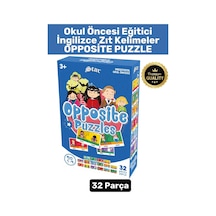 Preschool Öğretici Dil Bilgisi Zeka Geliştirici Okul Öncesi İngilizce Zıt Kelimeler Puzzle-opposite