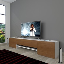 Decoraktiv 1e1 Slm Tv Ünitesi Tv Sehpası - Beyaz - Ceviz Beyaz - Ceviz