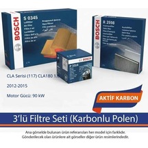 Netpar Mercedes Cla Serisi 117 Cla180 1.6 2012-2015 Bosch 3'lü Filtre Seti Karbonlu Polen