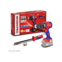 Workpro Wp390017 20volt 120nm. Kömürsüz Profesyonel Şarjlı Darbeli Matkap Akü Dahil Değildir