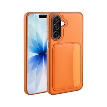 Lexroo Galaxy A17 Kartlıklı X-kart Silikon Kılıf - Turuncu