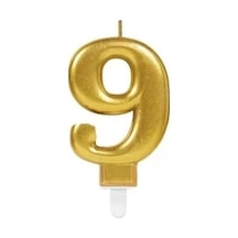 9 Rakam Mum Gold Renk Diğer
