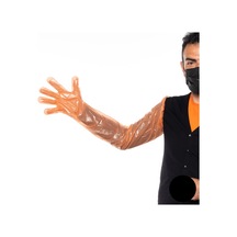 Rektal Eldiven 80 Cm Lastikli Tohumlama Eldiveni W-Orange 100Lü