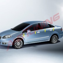 Fiat Linea Krom Cam Çıtası Tk 2006 Üzeri 8Prç Paslanmaz Çelik N11.269