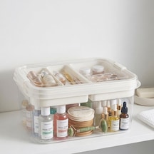 Selka Home Bölmeli Organizer Kutu Ekru
