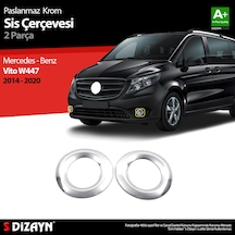 S-dizayn  Vito W447 Krom Sis Farı Çerçevesi 2 Prç. 2014-2020