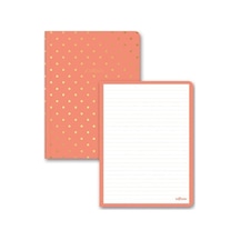 Puantiyeli Mini Defter Çizgili Mercan 14x20 Cm 103 Ivory