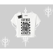 Tarzsokak Babby Tee Tshirt Stay Wild Rock Spirit Urban Riot Beyaz