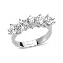 14 Ayar 5 Taş Altın Yüzük Swarovski Patentli Beyaz Altın 285793242