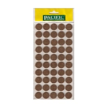 Cateksss Pacific Yuvarlak Yapışkanlı Sandalye Koltuk Mobilya Ayak Keçesi Felt 15 Mm Kahve - 6 Lı Paket Kahverengi