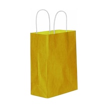 Kağıt Hediye Çantası Düz Renk Battal Boy 31x41 Cm 25 Adet Sarı