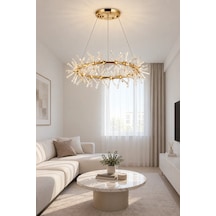 Modern Premium Gold Sarkıt Avize Dekoratif Halka Tasarım Lüks Salon Avize 28xg4