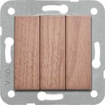 Viko Artline Novella Ceviz Üçlü Anahtar Çerçevesiz - 92615168