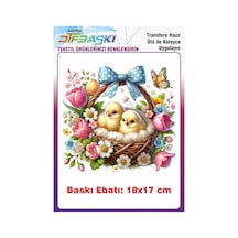Paskalya Temalı Ütü İle Yapışan Tişört Tekstil Baskı 3095