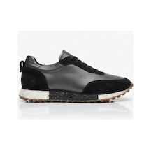 Crc Ayakkabı %100 Hakiki Deri Premium Siyah Erkek Spor Ayakkabı Trend Casual Model Özel Taban Serisi Gri 2