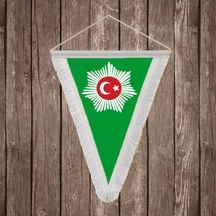 Abdülmecid Efendi Kişisel Hilafet Beyaz Saçaklı Üçgen Flama Bayrak Hatıra Flama Diğer