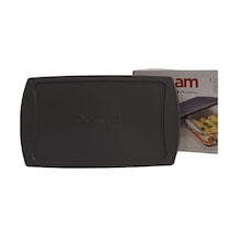 Borcam Antrasit-gri Kapaklı 59864 1320 Cc Dikdörtgen Saklama Kabı