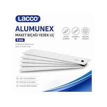 Lacco 755 Maket Bıçağı Yedek Uç 18 Mm Keskin Çelik Segmentli Profesyonel Yedek Bıçak 1 Adet