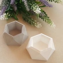 Prizma Minik Saksı Silikon Kalıp 3.1x6 Cm
