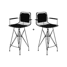 Knsz kafes tel bar sandalyesi 2 li zengin syhsyh kolçaklı sırt mi