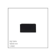 Plastik Dış Tapa, Profil Tapası, Kare, Siyah, 50x50 Mm Siyah