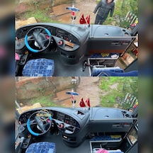 Mercedes Travego Full Set Parlak Siyah Torpido Maun Kaplama,Konsol Kaplama (Parlak Siyah)