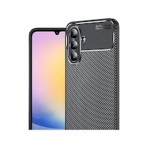 Samsung Galaxy  Uyumlu  S25 Fe Auto Focus Karbon Kapak - Siyah