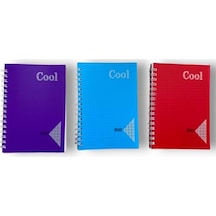 Keskin Color Plastik Kapak Spiralli Cool Defter A6 80 Yp Çizgili Çok Renkli